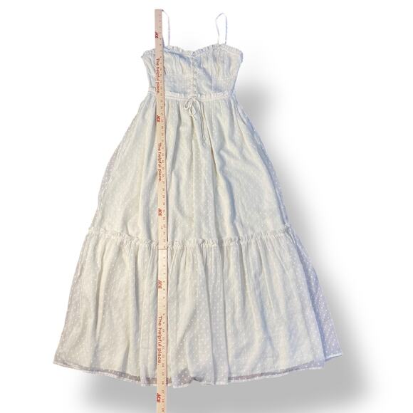 Patrons of Peace Button Front Maxi Dress Womens Size S Cream Boho - Picture 3 of 9